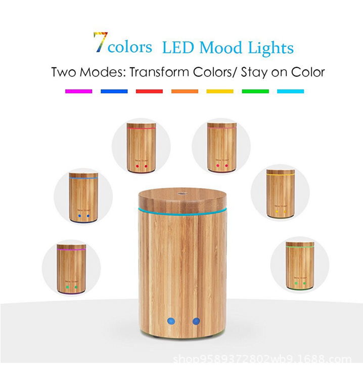 Real Natural Wood Grain Bamboo decorative electric ultrasonic mist aroma diffuser essential oil