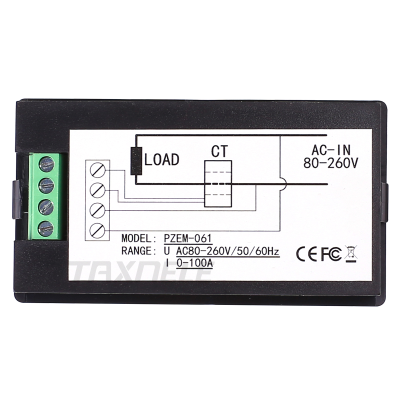 AC80-360V 100A 20A Digital LCD Voltage Current Power Energy Meters indicator Voltmeter Ammeter Wattmeter Tester Detector TX-061