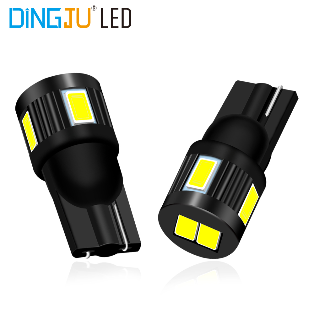 Factory Direct High Quality t10 6smd 5730 auto car 0.9w 122lm w5w 194 bulb led interior light  instrument lamp with prices