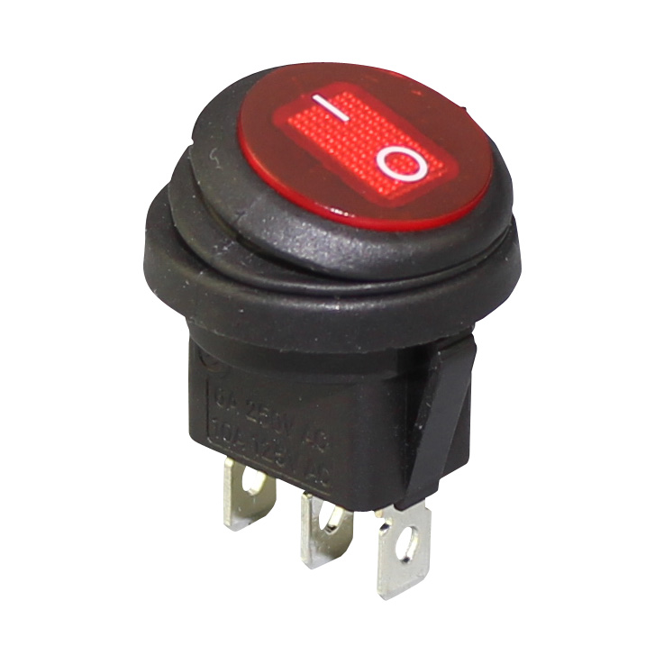 KCD1-8-102W 6A 250VAC SPST ON-ON 3Pins Waterproof R13-Rocker Switch