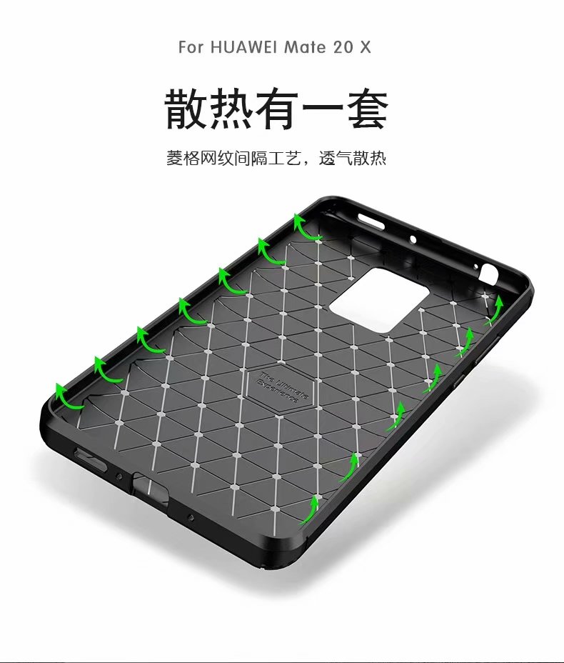 Carbon Fiber 360 Protective phone case For Huawei Mate 20X TPU Silicone back cover case
