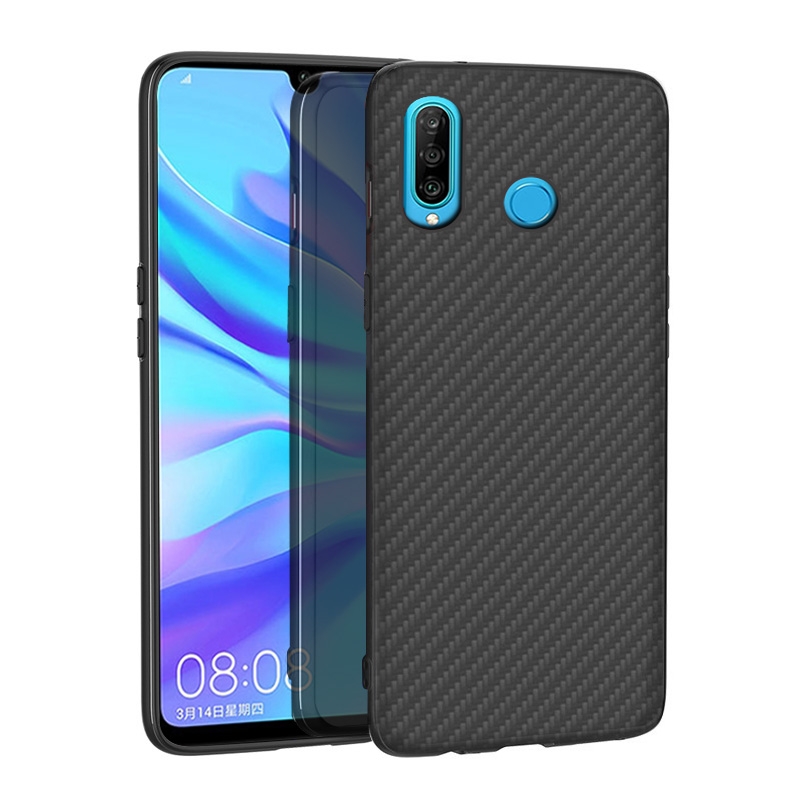 Premium Carbon Fiber  Case Full Sides Protective Shell Back shockproof Cover Design For Huawei Nova 4E