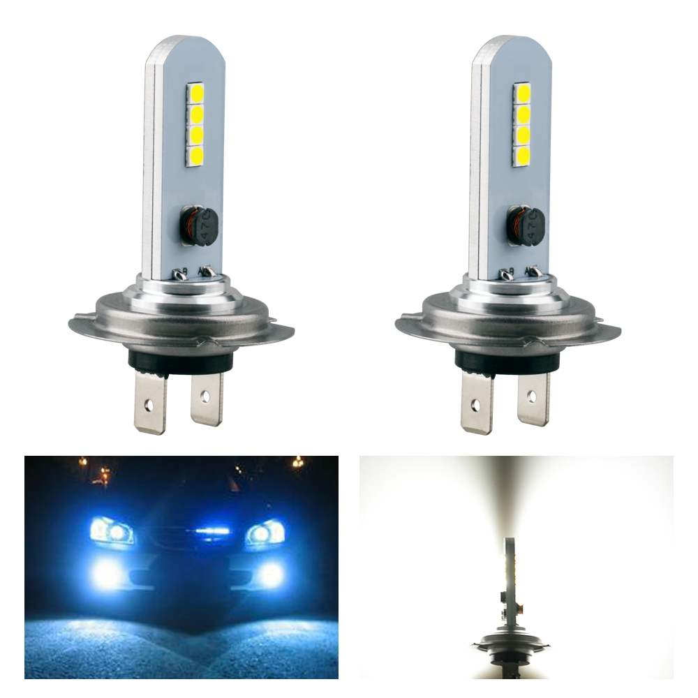 h3 h4 h7 h15 h16 18w 100w 12v auto lamps H7 8SMD 3030 bulb led headlight lights