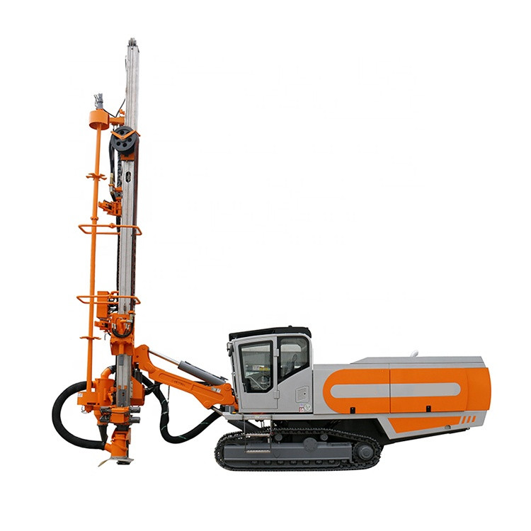 Portable pneumatic electric down the hole hammer hard rock borehole drill rig