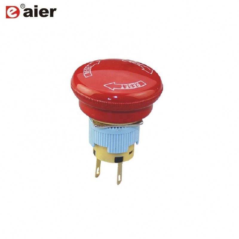 16mm 1NO 1NC 4 Pin Waterproof Emergency Start Stop Push Bbutton Switch