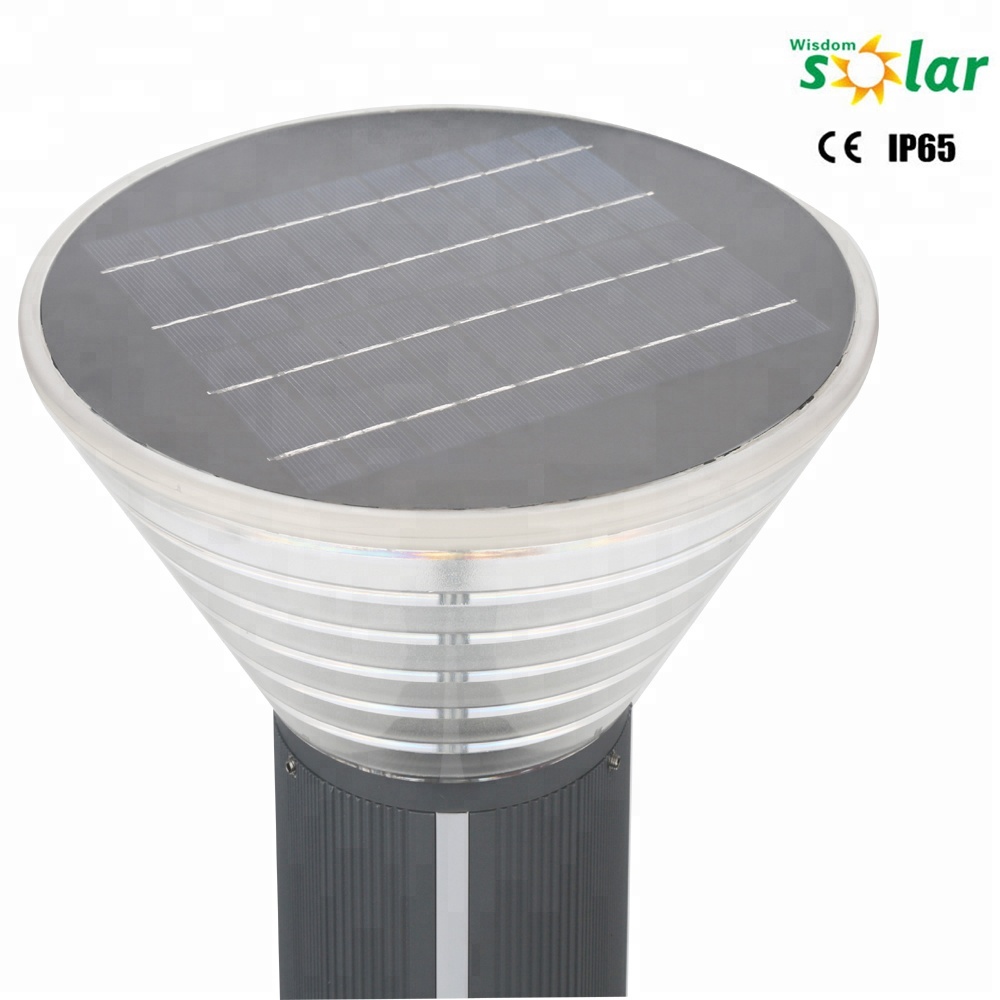 solar bollard light with colorful tube