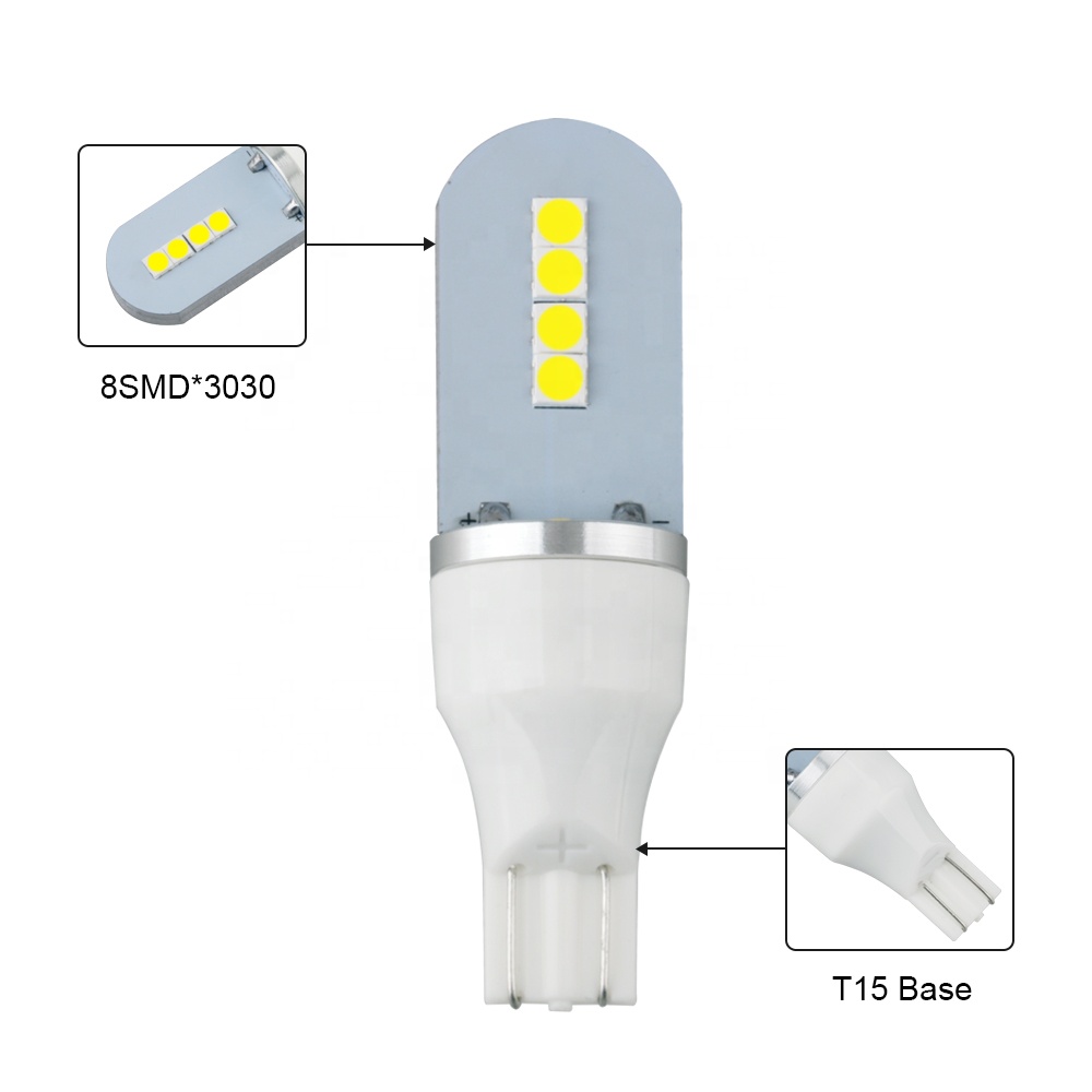 Motorbike Lamp T10 T15 8Smd 3030 Led Motorcycle Auxiliary Headlight