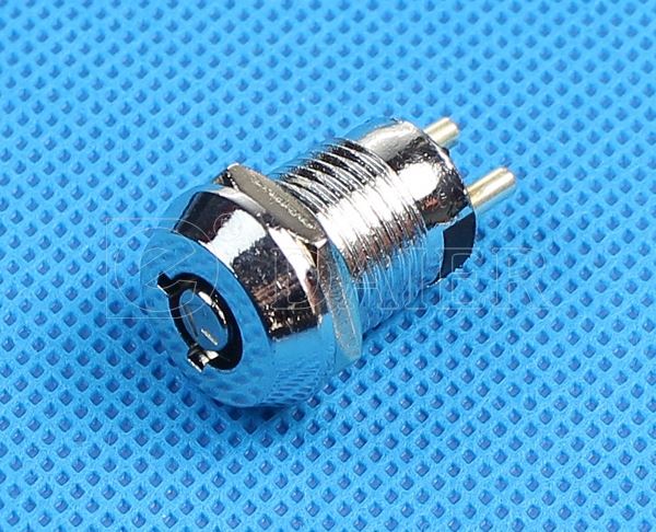 0.5A 24VDC SPST ON OFF 2 Pin Electric Round Key Lock