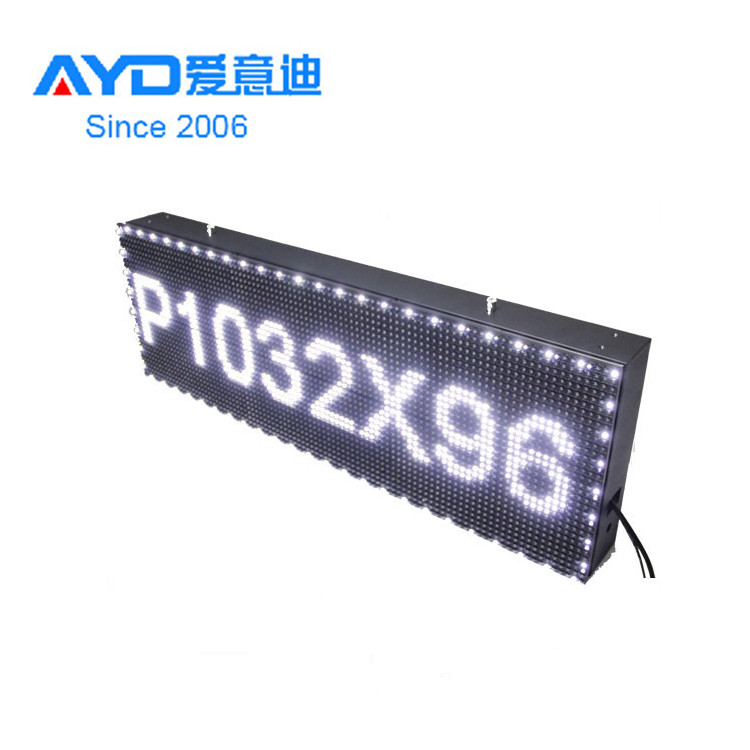 P10 32*96 Dots Outdoor Use Single Side Programmable LED Scrolling Display WIFI, 3G/4G, U Disc, PC Control Mode Optional