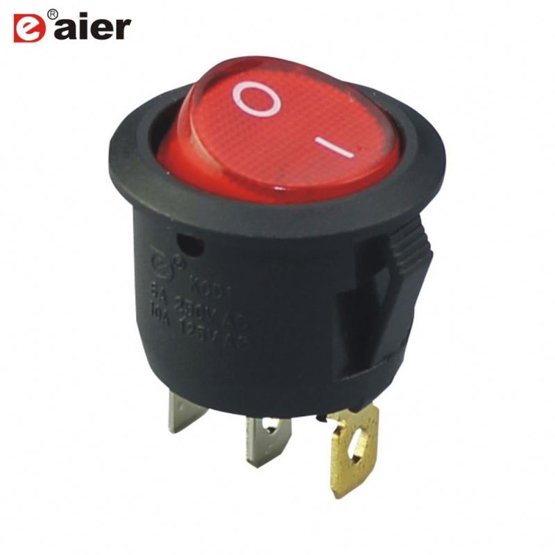 Single Pole Rocker Switch 6A 250VAC With 110V Light