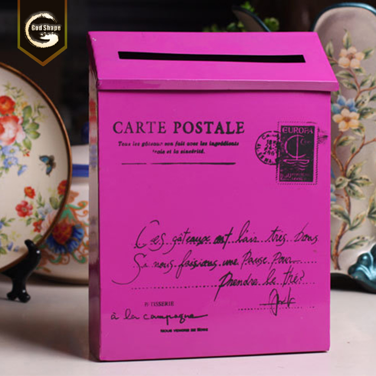 Colorful metal products case home decor decoration mail letters post box