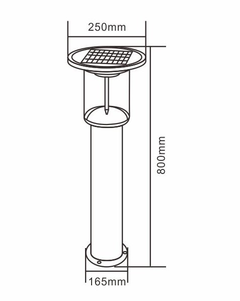 JR-CP96 Factory price solar garden light with solar panel