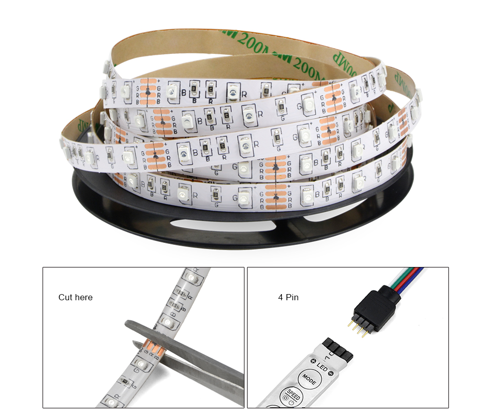 5V RGB LED Strip USB 5 V Led Strip Light TV Backlight 2835 1 - 5 M Lighting Desktop 5 V Led Strip Lights Lamp Tape Diode Ribbon