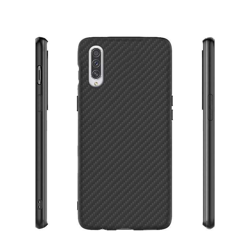 Matte Finish Carbon Fiber Textured Light Thin Shock Absorbing Bumper Skin hard case for Samsung galaxy A50S