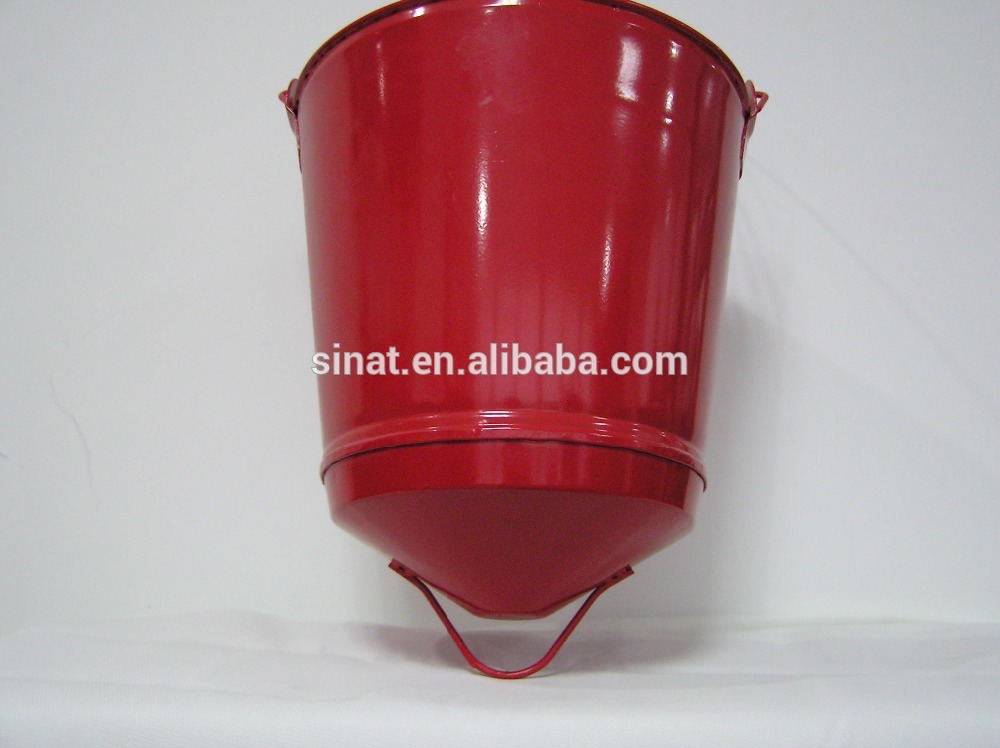 Metal fire bucket for fire system