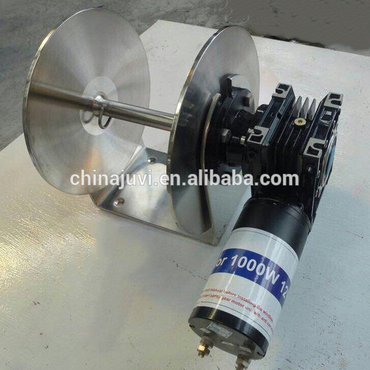 JVW-010 12V/24V electric boat drum anchor winch small fishing winch 400 Watt