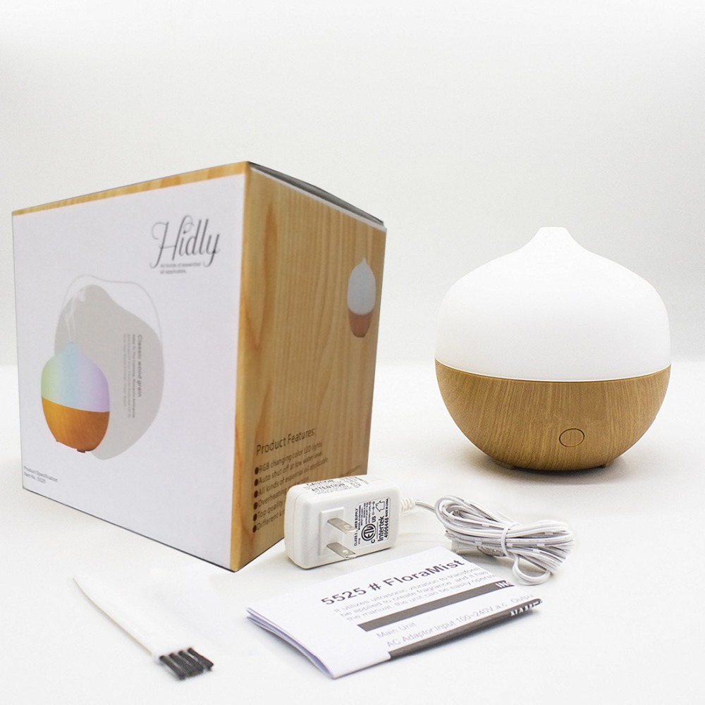 Mini Ultrasonic Aroma Diffuser 130 ml plastic & Wood 7 led Colors diffuser essential oil