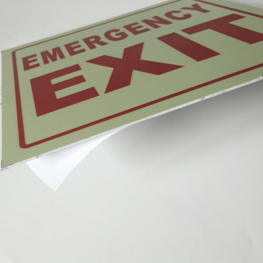 1.2mm Photolumines Glow Emergency Exit Indicative Mark Sign