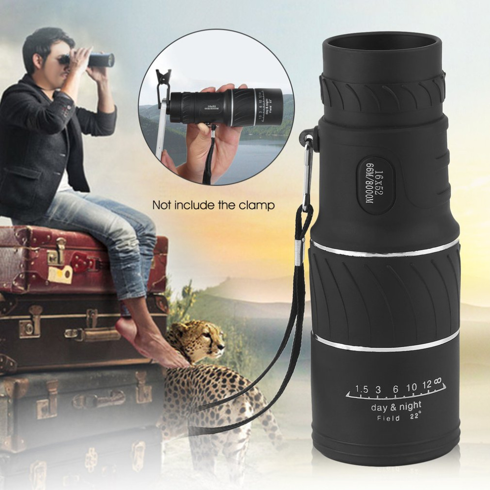 16 x 52 Mini Monocular Telescope Dual Focus Clear Vision Powerful Telescopio Monocular For Outdoor Activities