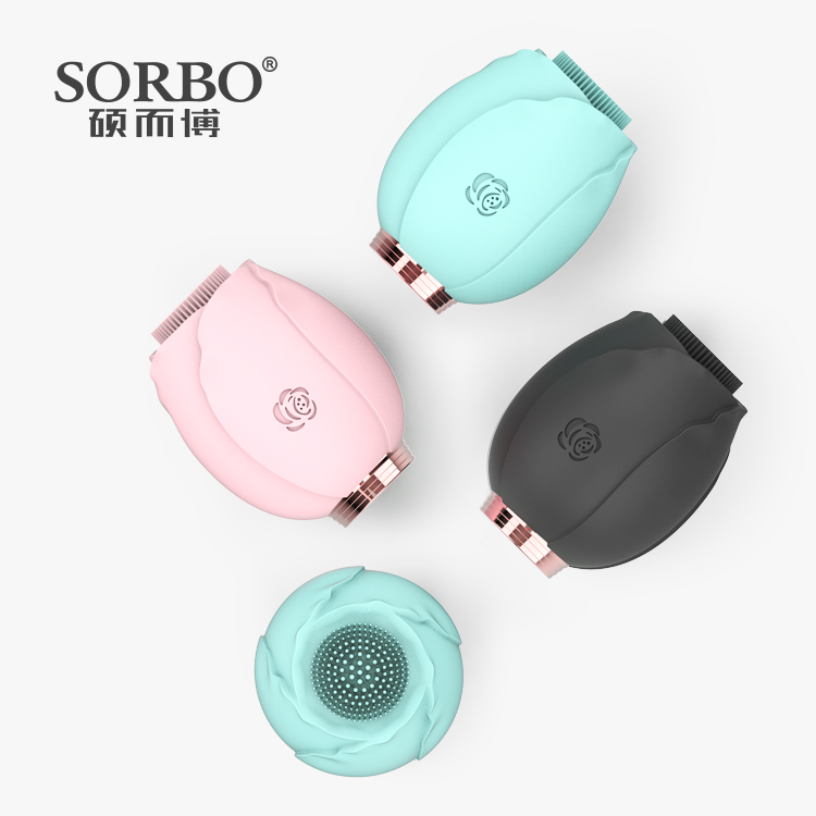 New Product Sorbo Innovation Product Face Cleanser Brush Facial Cleansing Massager Rechargeable Waterproof