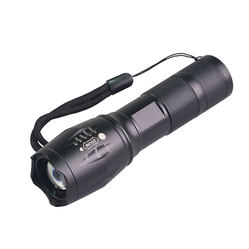 High Power XML T6 LED Aluminum Zoomable 5 modes Rechargeable Tactical LED Flashlight