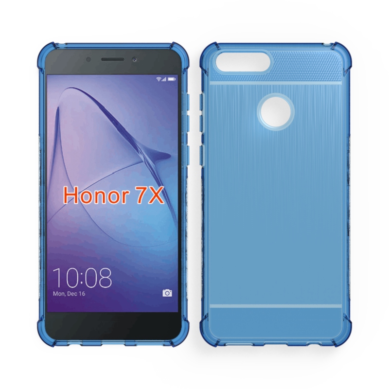 Carbon Fiber Shockproof Tpu case for Huawei Honor 7X Brushed Effect case for Huawei Honor 7X