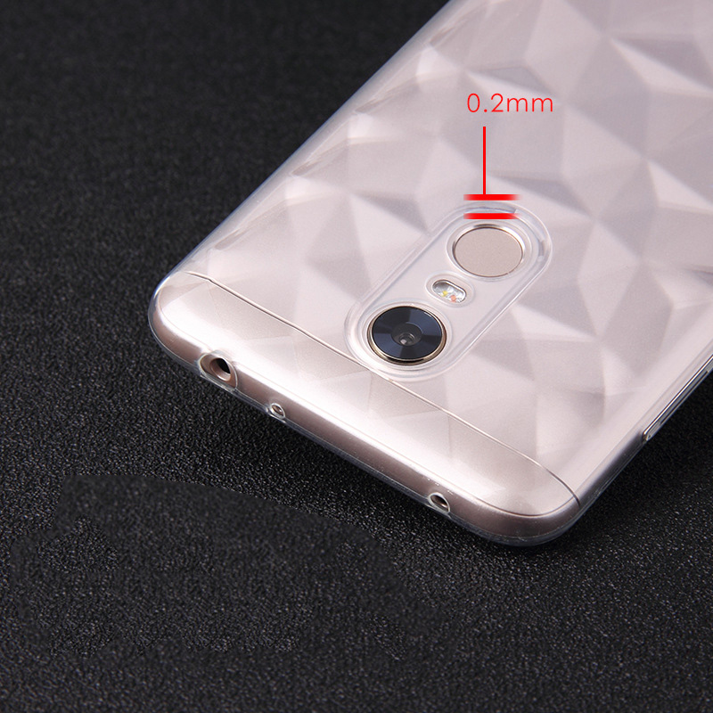shockproof diamond pattern wholesale transparent tpu phone case for Redmi 5 Plus case