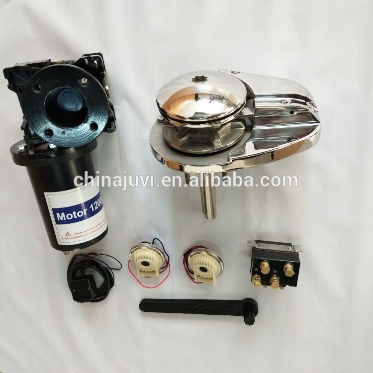 JV811 stainless steel vertical 12v electric self tailing winch for yacht luxury boat