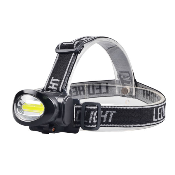 ABS Plastic Material AAA Battery Light COB LED Headlamp Jogging Running Headlight