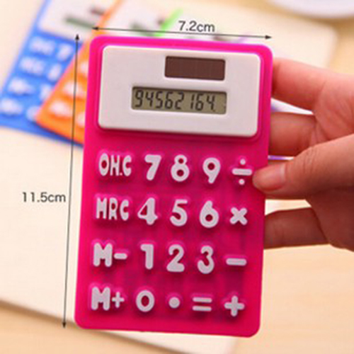 solar magnet silicone mini pocket fancy on the refrigerator financial calculator