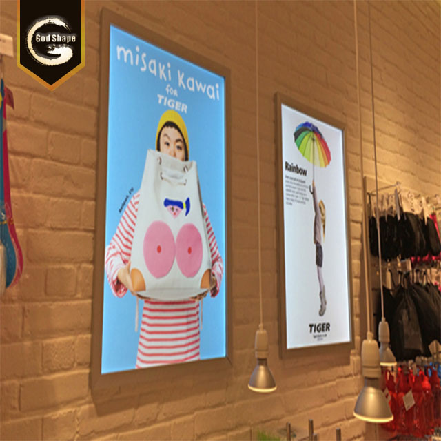 Modern Photo Poster Frame Menu Square Wall Mount Advertising Menu led Light Box