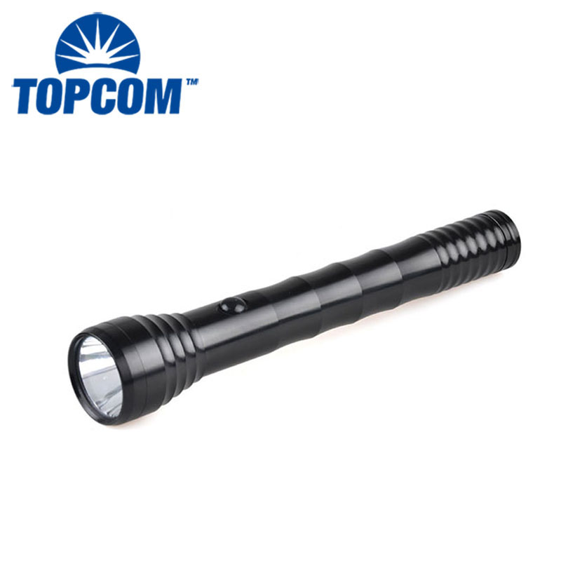 Matte black Police LED 3-Cell D Flashlight