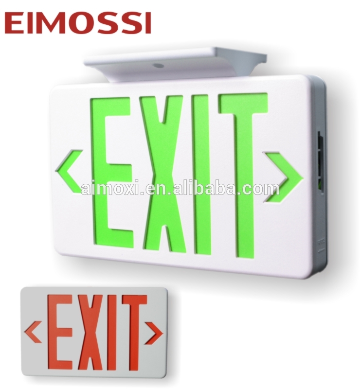 Cheapest price 3 in 1 emergency 3 hours battery led light 230v exit sign For sale