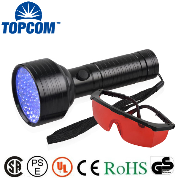 68 led TOPCOM Rechargeable Dual Torche Lampe LED UV Flashlight