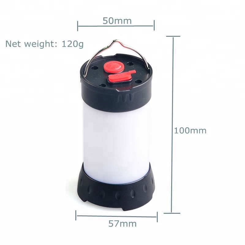 Portable 18650 li-ion battery USB Rechargeable Led Camping Lantern