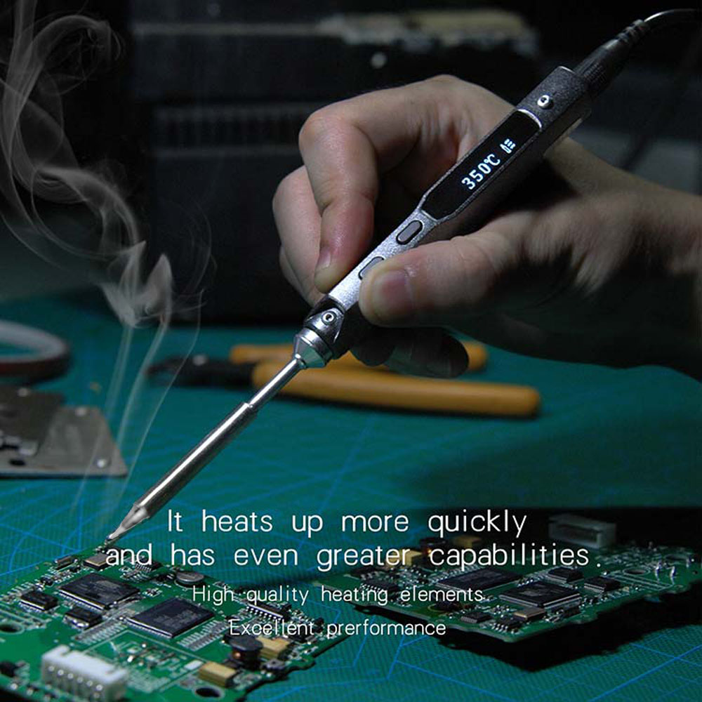 Mini Smart Electric Soldering Iron Pen-type Digital STM32 MCU Welding Tool OLED Temperature Adjustable Programmable Repair Tool