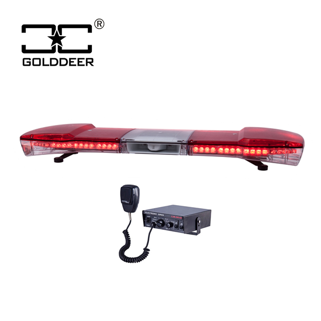 Fire truck police roof flashing warning light bar with flat speaker