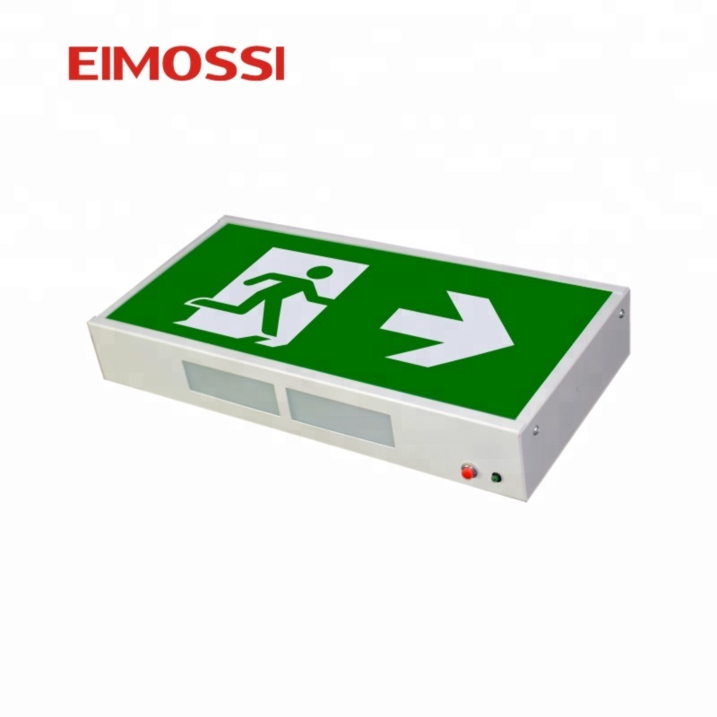 Led rechargeable emergency evacuation exit light running man with arrow door