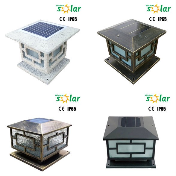 New design hot sale 2019 4W solar pillar bollard fitting decoration gate lawn garden pathway zoo lamp IP65