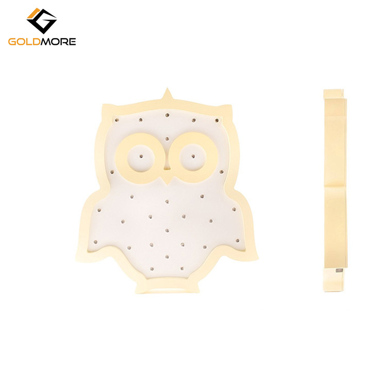 NEW LED OWL MARQUEE WOODEN NIGHT LIGHT WALL DECOR TABLE LAMP