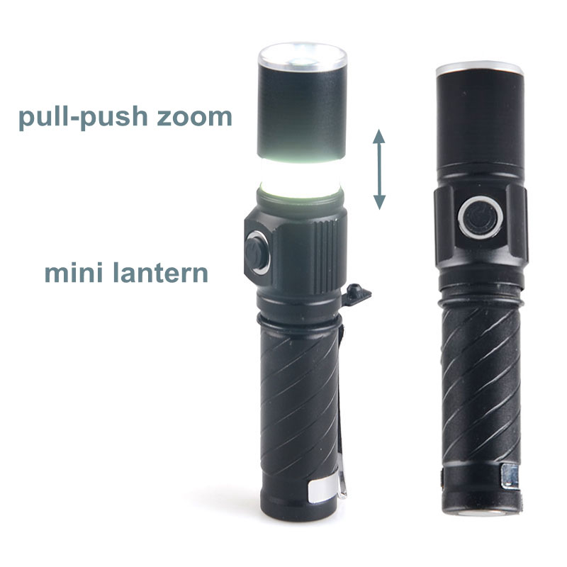 3 Light Modes 3W Max Output Adjustable Zoom Focus Flashlight Water Resistant Mini flashlight for Outdoors