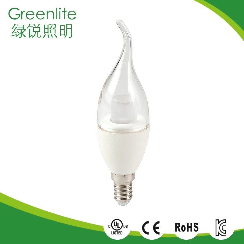 Competitive price energy saving 4w led flame candle bulb for pendent lamp and quartz lamp