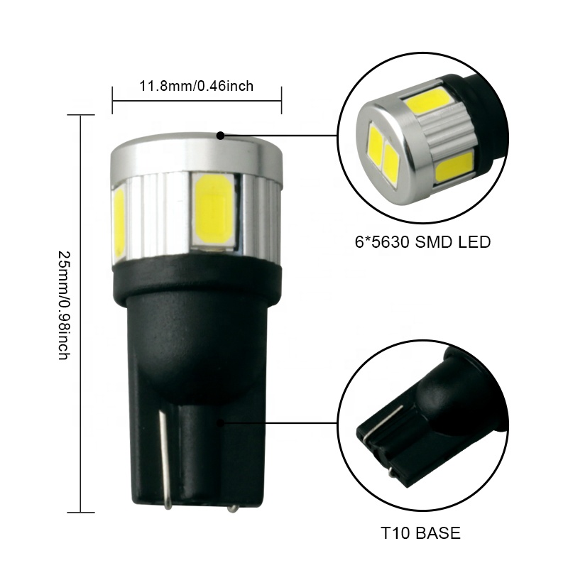 New Hot Products Led Light T10 6Smd 5630 Canbus Bulb