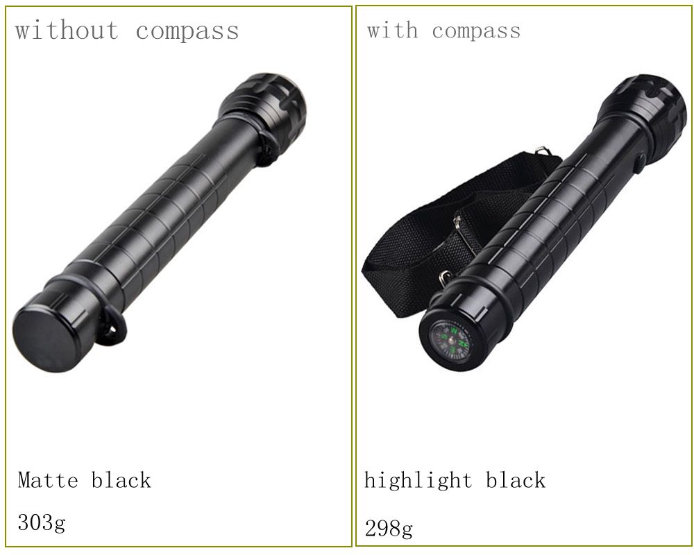 18650 Battery D battery Powered LED Tactical Flashlight Aluminium Alloy 3-CELL D Battery Zoomable Flashlight