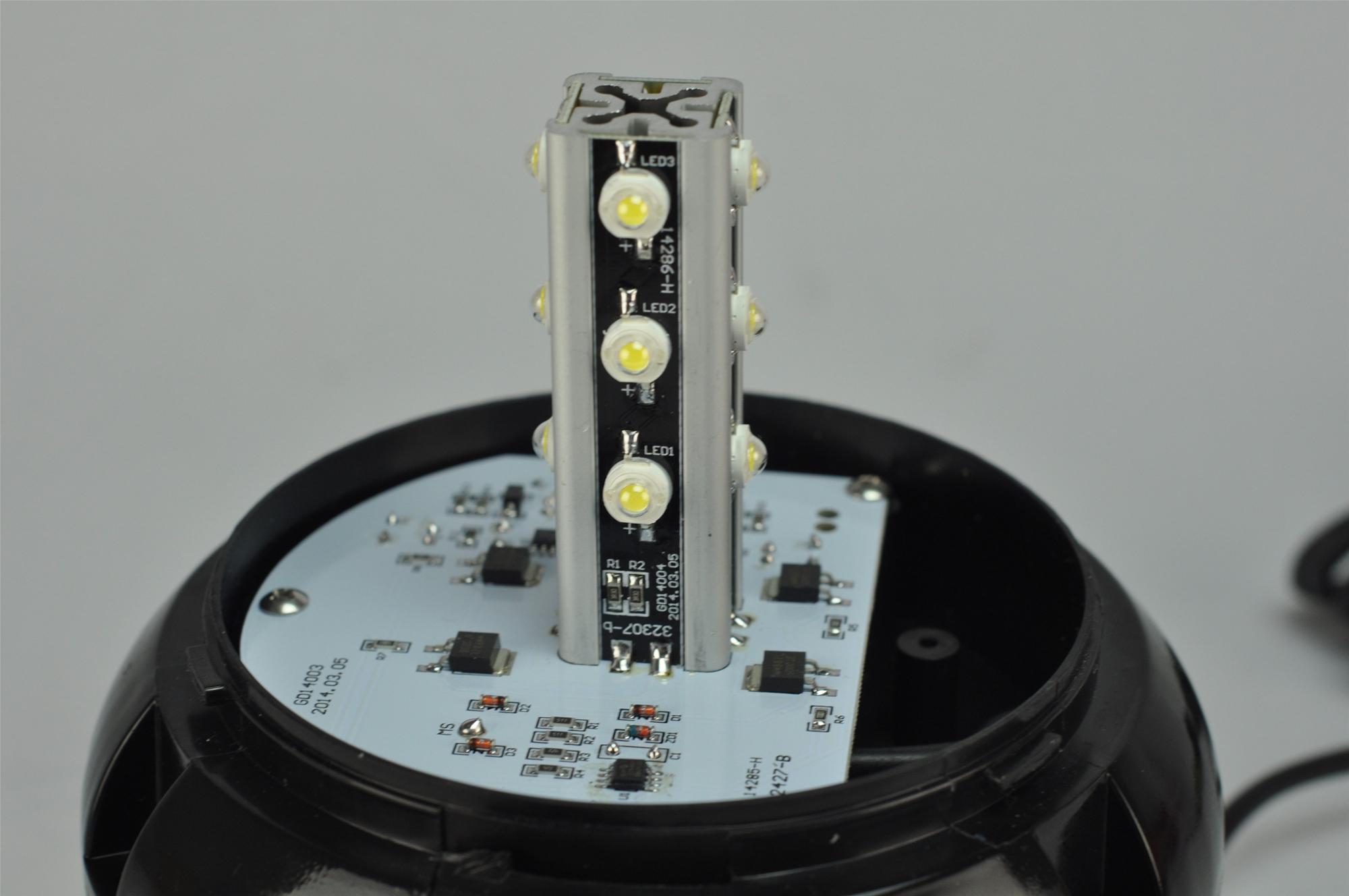 12W 9-30V Amber warning LED Strobe beacon lights for Engineering vehicle Heavy duty machinery