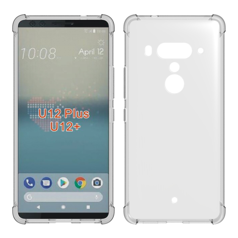 Transparent Shockproof soft Tpu cover case For HTC U12 Plus