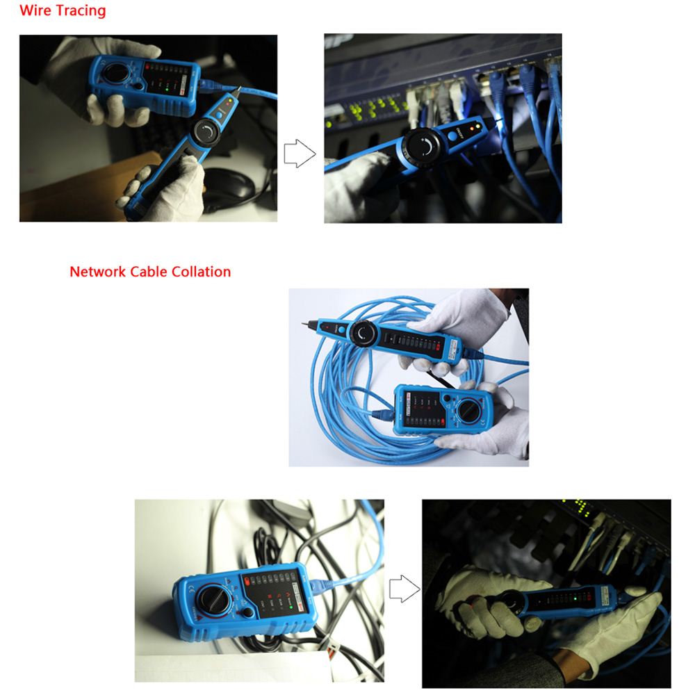 Multi-functional Handheld Wire Tester Tracker Line Finder Cable Testing Tool for Network Maintenance