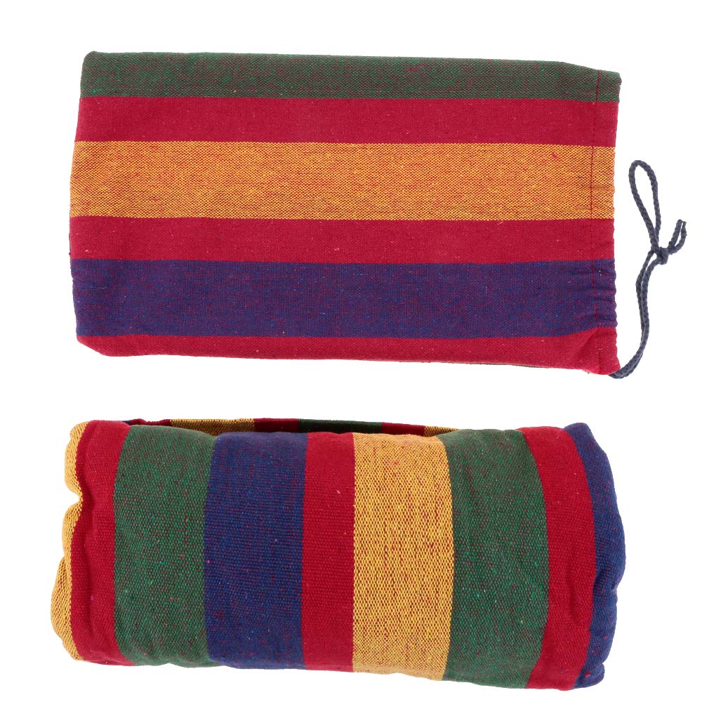 New 3 Colors Striped Thick Canvas Hammocks 2 People Hammock Indoor Leisure Outdoor Camping Hammock 180 * 150cm