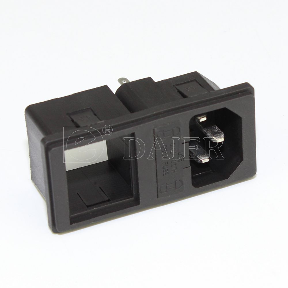 IEC C14 Switched & Fuse Power Socket 10A Snap on Panel Chassis Mount Connector