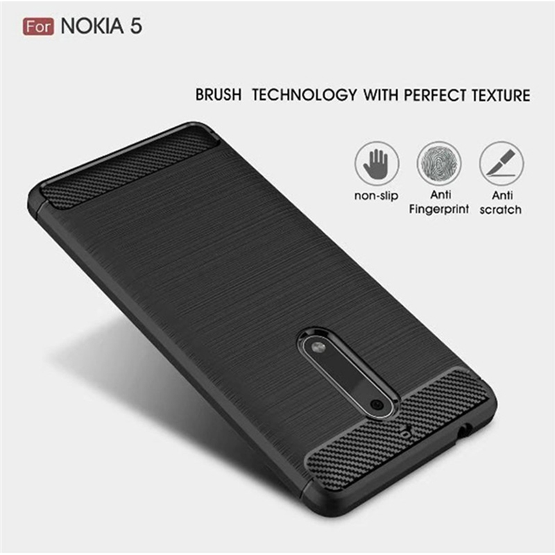 2017 New Arrival Carbon Fiber Tpu case For Nokia 5 soft cover
